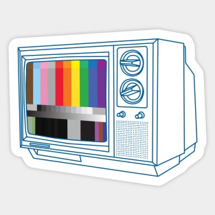 Queer vintage TV test pattern Sticker